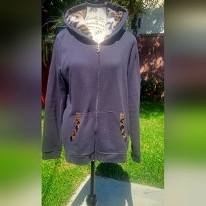 Juicy Couture Zip-up Faux fur sweatshirt jacket